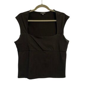 J. Crew Black Sleeveless Fitted Tank Top